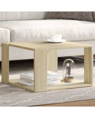 Table basse chêne sonoma 51,5x51,5x30 cm bois d'ingénierie | Mobilier & Déco
