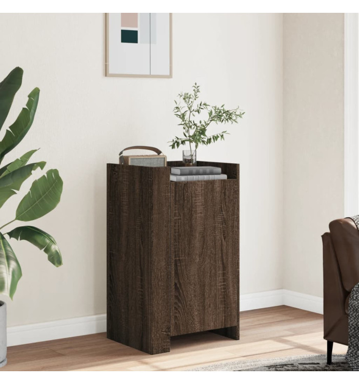 Buffet chêne marron 45x35x75 cm bois d'ingénierie | Mobilier & Déco