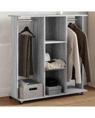 Garde-robe avec roues sonoma gris 102x38x110 cm bois ingénierie | Mobilier & Déco