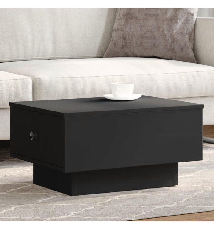 Table basse noir 60x45x31 cm bois d'ingénierie | Mobilier & Déco