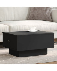Table basse noir 60x45x31 cm bois d'ingénierie | Mobilier & Déco
