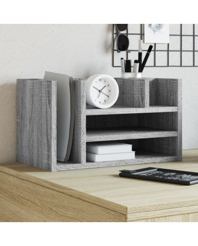 Organisateur de bureau sonoma gris 44,5x24x25cm bois ingénierie | Mobilier & Déco