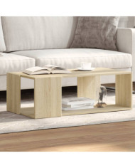 Table basse chêne sonoma 89,5x48x30 cm bois d'ingénierie | Mobilier & Déco