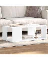 Table basse blanc 89,5x48x30 cm bois d’ingénierie | Mobilier & Déco