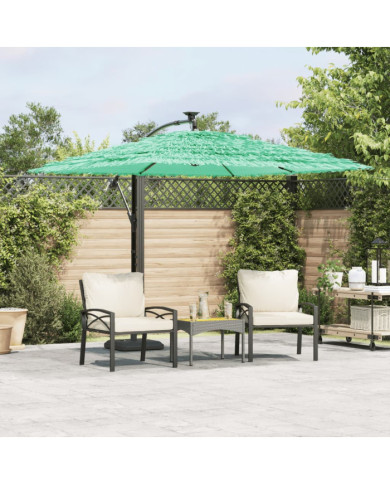 Parasol de jardin avec mât en acier vert 246x246x230 cm | Mobilier & Déco