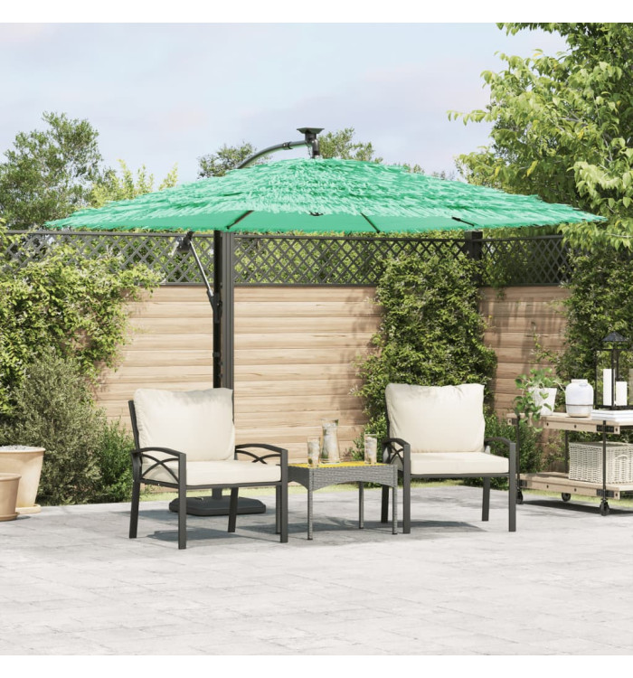 Parasol de jardin avec mât en acier vert 246x246x230 cm | Mobilier & Déco