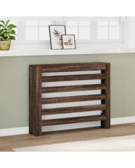 Cache-radiateur chêne marron 104x20x82 cm bois d'ingénierie | Mobilier & Déco