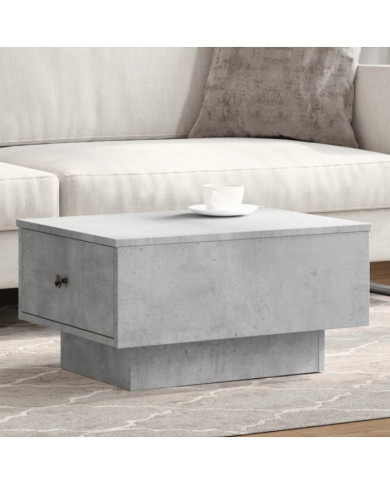 Table basse gris béton 60x45x31 cm bois d'ingénierie | Mobilier & Déco