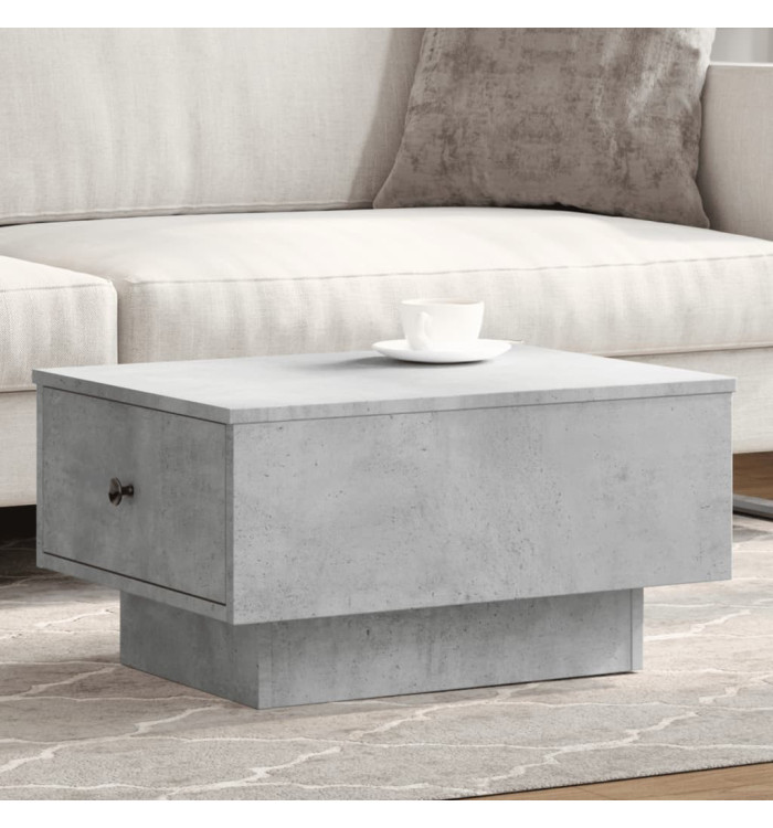 Table basse gris béton 60x45x31 cm bois d'ingénierie | Mobilier & Déco
