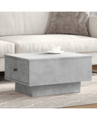 Table basse gris béton 60x45x31 cm bois d'ingénierie | Mobilier & Déco