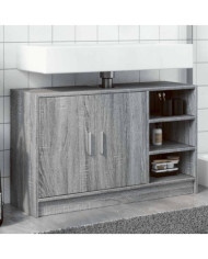 Armoire d'évier sonoma gris 90x29x55 cm bois d'ingénierie | Mobilier & Déco