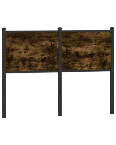 Tête de lit chêne fumé 120 cm bois d'ingénierie et acier | Mobilier & Déco