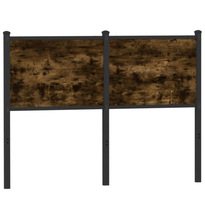 Tête de lit chêne fumé 120 cm bois d'ingénierie et acier | Mobilier & Déco