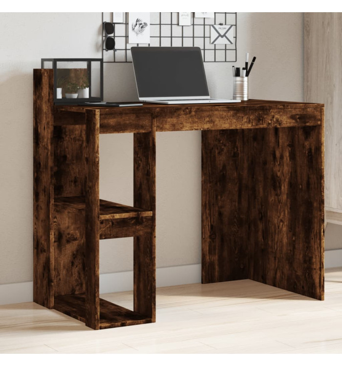 Bureau chêne fumé 103,5x56,5x94 cm bois d'ingénierie | Mobilier & Déco