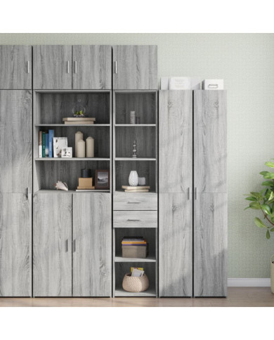 Armoire de rangement mince sonoma gris 40x42,5x225 cm | Mobilier & Déco