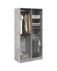 Garde-robe Gris béton 100x50x200 cm Aggloméré | Mobilier & Déco