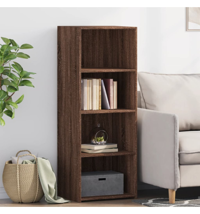 Buffet haut chêne marron 45x41x124 cm bois d'ingénierie | Mobilier & Déco