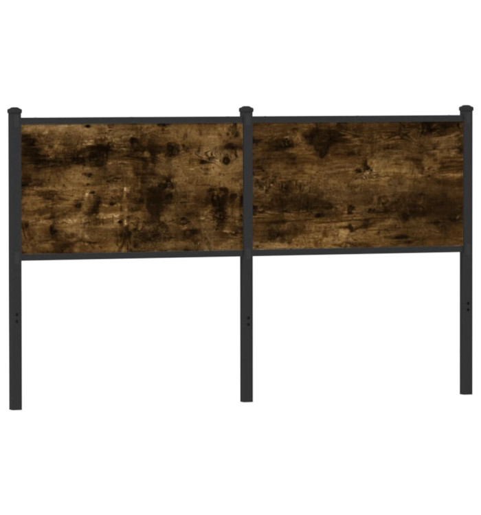 Tête de lit chêne fumé 140 cm bois d'ingénierie et acier | Mobilier & Déco
