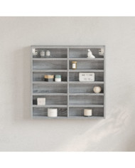 Armoire à vitrine sonoma gris 60x8,5x58 cm bois d'ingénierie | Mobilier & Déco