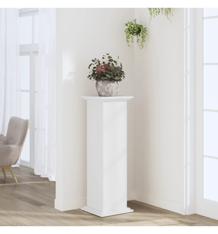 Support pour plantes blanc 33x33x100 cm bois d'ingénierie | Mobilier & Déco