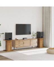Supports de haut-parleurs 2 pcs vieux bois bois d'ingénierie | Mobilier & Déco