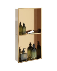 Niche de douche doré brossé 32x62x9 cm acier inoxydable | Mobilier & Déco