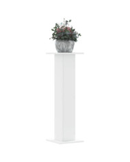 Supports pour plantes 2 pcs blanc 30x30x95 cm bois d'ingénierie | Mobilier & Déco