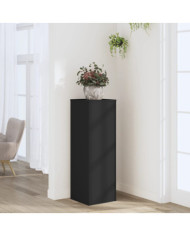 Support pour plantes noir 33x33x100 cm bois d'ingénierie | Mobilier & Déco