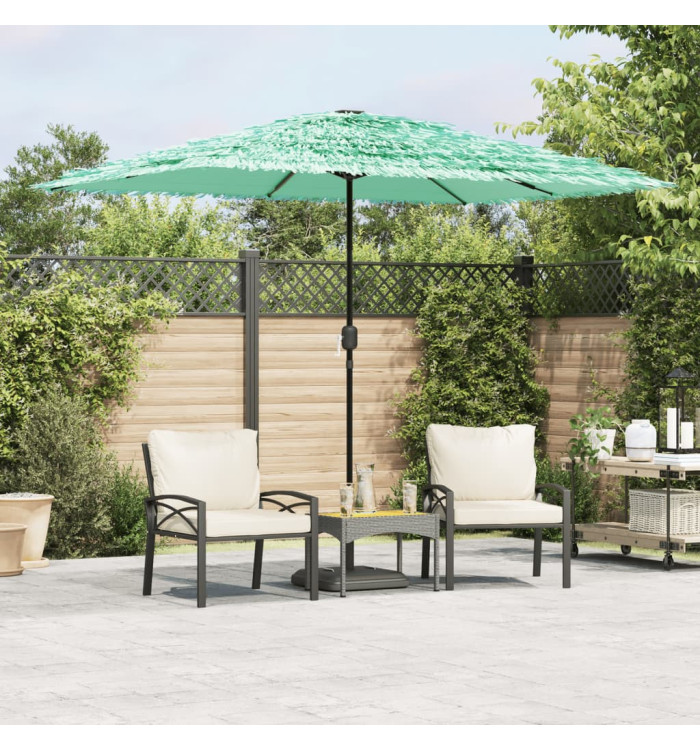 Parasol de jardin avec mât en acier vert 300x200x250 cm | Mobilier & Déco