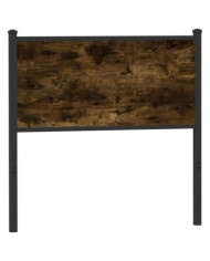 Tête de lit chêne fumé 75 cm bois d'ingénierie et acier | Mobilier & Déco
