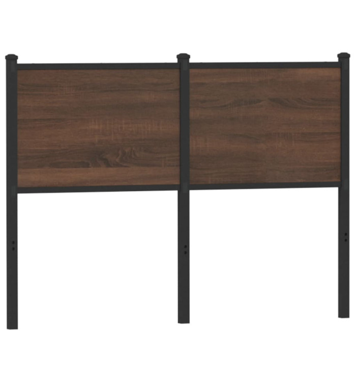 Tête de lit chêne marron 120 cm bois d'ingénierie et acier | Mobilier & Déco