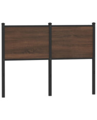 Tête de lit chêne marron 120 cm bois d'ingénierie et acier | Mobilier & Déco