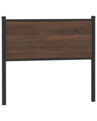 Tête de lit chêne marron 100 cm bois d'ingénierie et acier | Mobilier & Déco