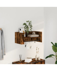Étagère murale chêne fumé 70,5x35x30,5 cm bois d'ingénierie | Mobilier & Déco