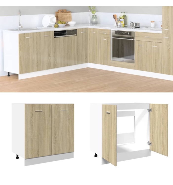 Armoire basse "Lyon" chêne sonoma 80x46x81,5 cm | Mobilier & Déco