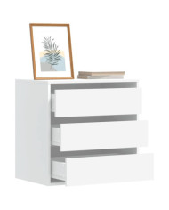 Commode d'angle blanc 60x41x58 cm bois d'ingénierie | Mobilier & Déco