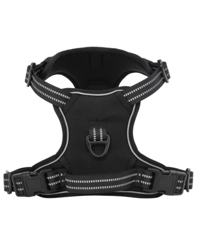 Harnais pour chien avec bandes réfléchissantes réglables noir L | Mobilier & Déco