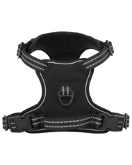 Harnais pour chien avec bandes réfléchissantes réglables noir L | Mobilier & Déco