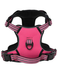 Harnais pour chien avec bandes réfléchissantes réglables rose S | Mobilier & Déco