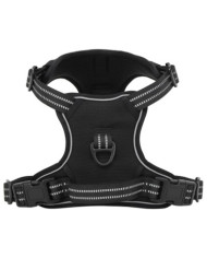 Harnais pour chien avec laisse et collier réglables noir S | Mobilier & Déco