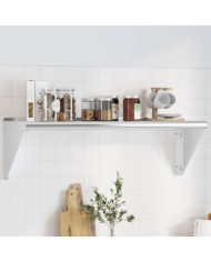 Étagère murale 100x30x31 cm argenté acier inoxydable | Mobilier & Déco