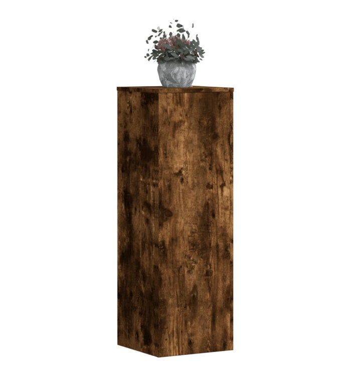 Supports pour plantes 2 pcs chêne fumé bois d'ingénierie | Mobilier & Déco