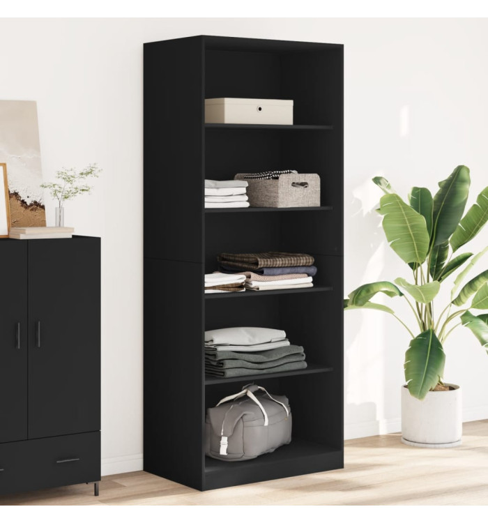 Garde-robe noir 80x50x200 cm bois d'ingénierie | Mobilier & Déco