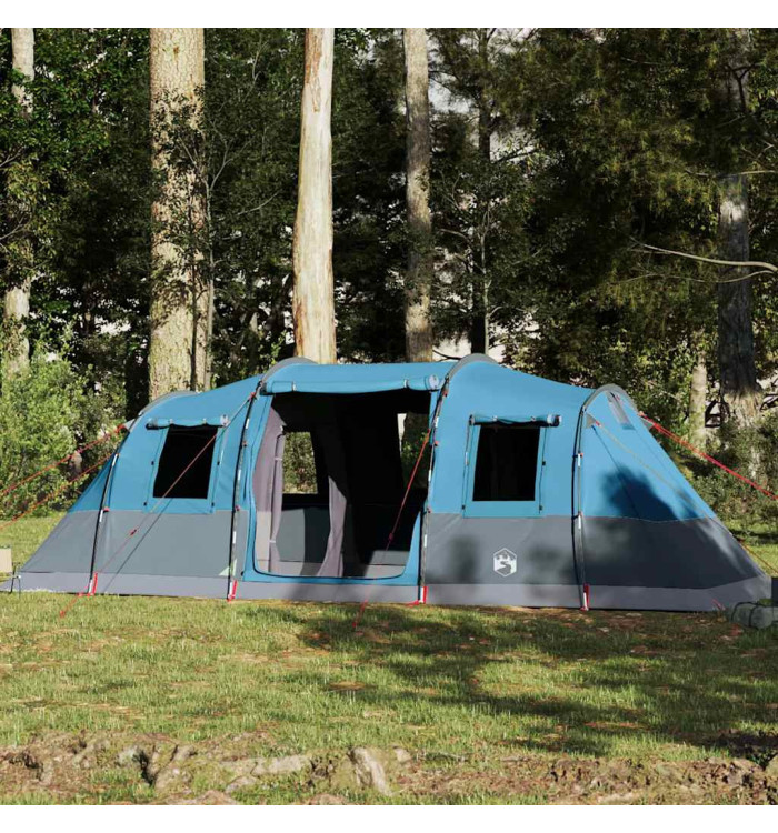 Tente familiale tunnel 6 personnes bleu imperméable | Mobilier & Déco