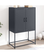 Buffet haut anthracite 68,5x38,5x107 cm acier | Mobilier & Déco