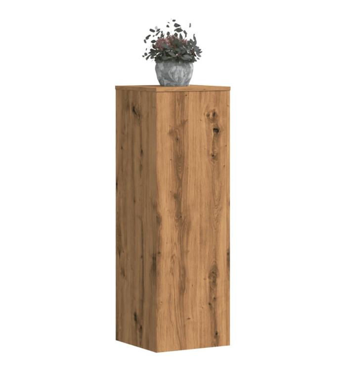 Supports pour plantes 2 pcs chêne artisanal bois d'ingénierie | Mobilier & Déco