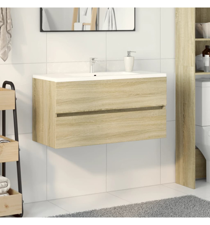 Armoire d'évier Chêne sonoma 90x38,5x45 cm Aggloméré | Mobilier & Déco