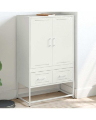 Buffet haut blanc 68x39x111,5 cm acier | Mobilier & Déco