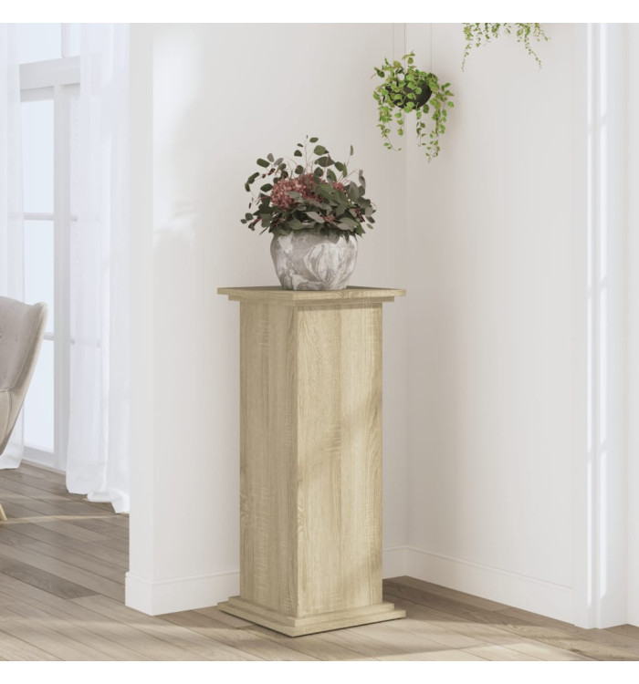 Support pour plantes chêne sonoma 33x33x80 cm bois d'ingénierie | Mobilier & Déco