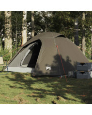 Tente de camping à dôme 3 personne marron imperméable | Mobilier & Déco